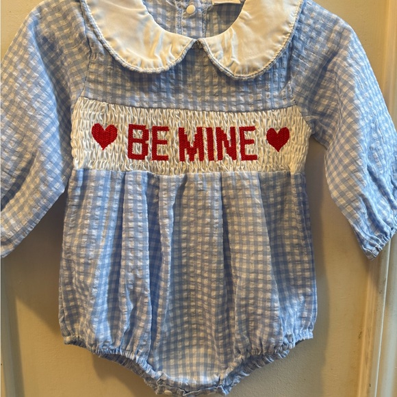 New Smocked Valentine’s Romper - Picture 7 of 11